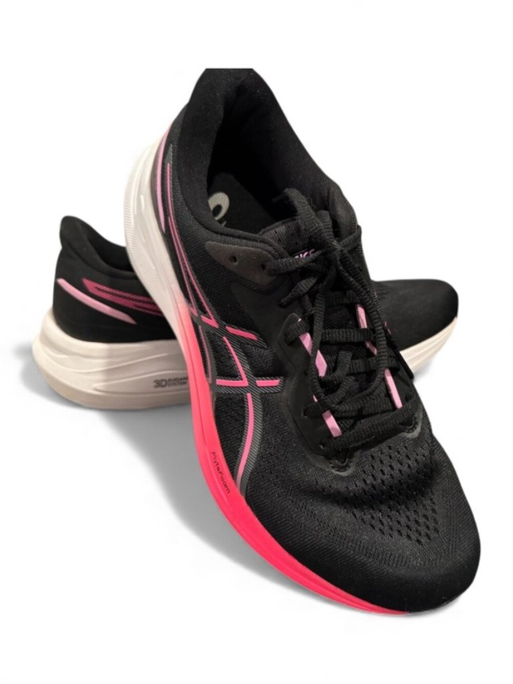 ASICS GT-1000 13 Running Shoes Women’s 10 Black Pink Glo Athletic Sneakers EUC
